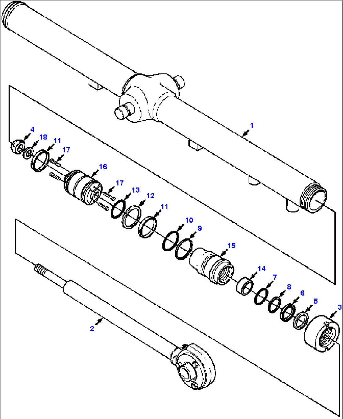 BLADE LIFT CYLINDER LONG TRACK OR LGP MACHINES