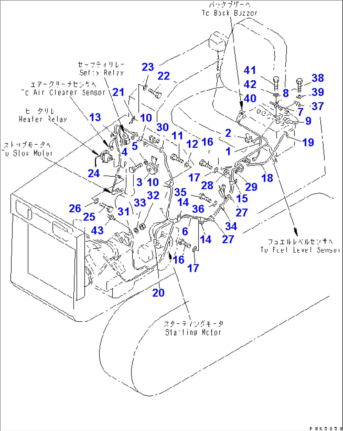 VEHICLE WIRING (FOR TWO LEVERS STEERING) (1/2)(#78604-80265)