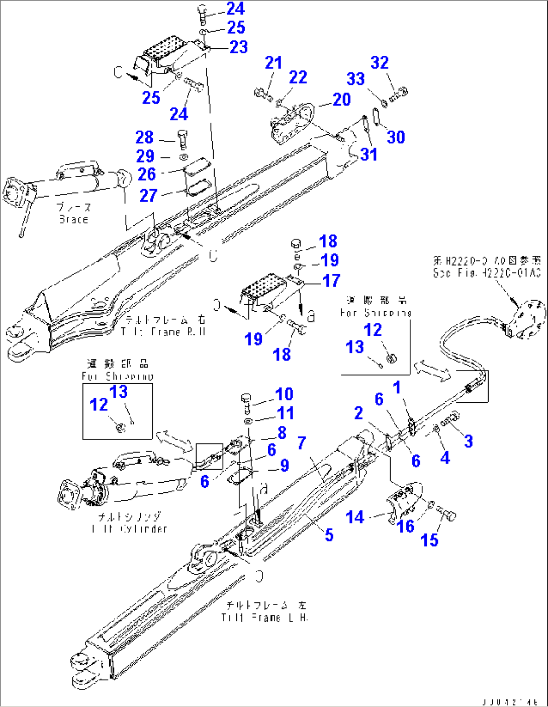 BLADE TILT PIPING (TILT DOZER)(#80773-)