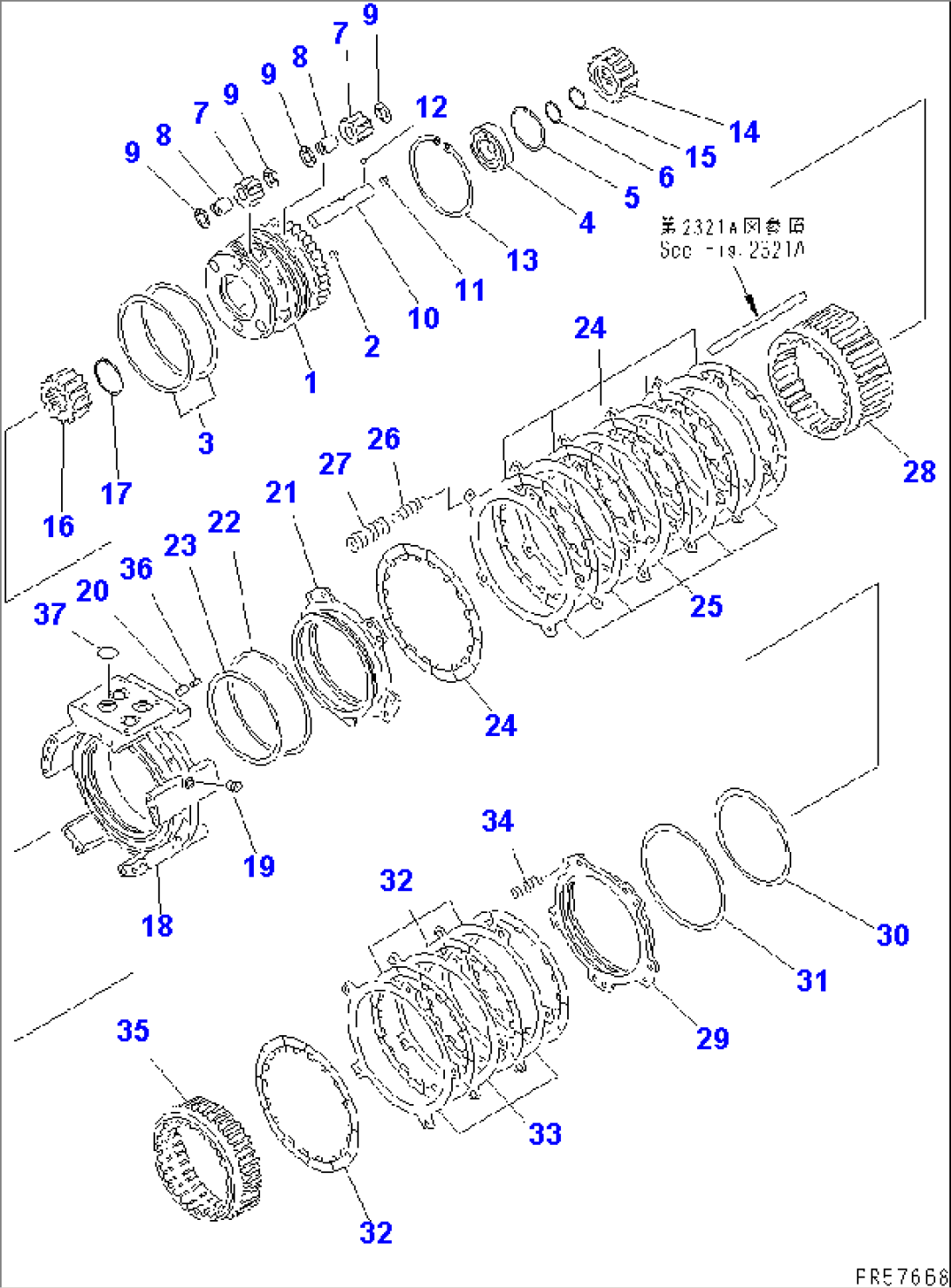 TRANSMISSION (FORWARD AND 3RD CLUTCH)(#10555-)