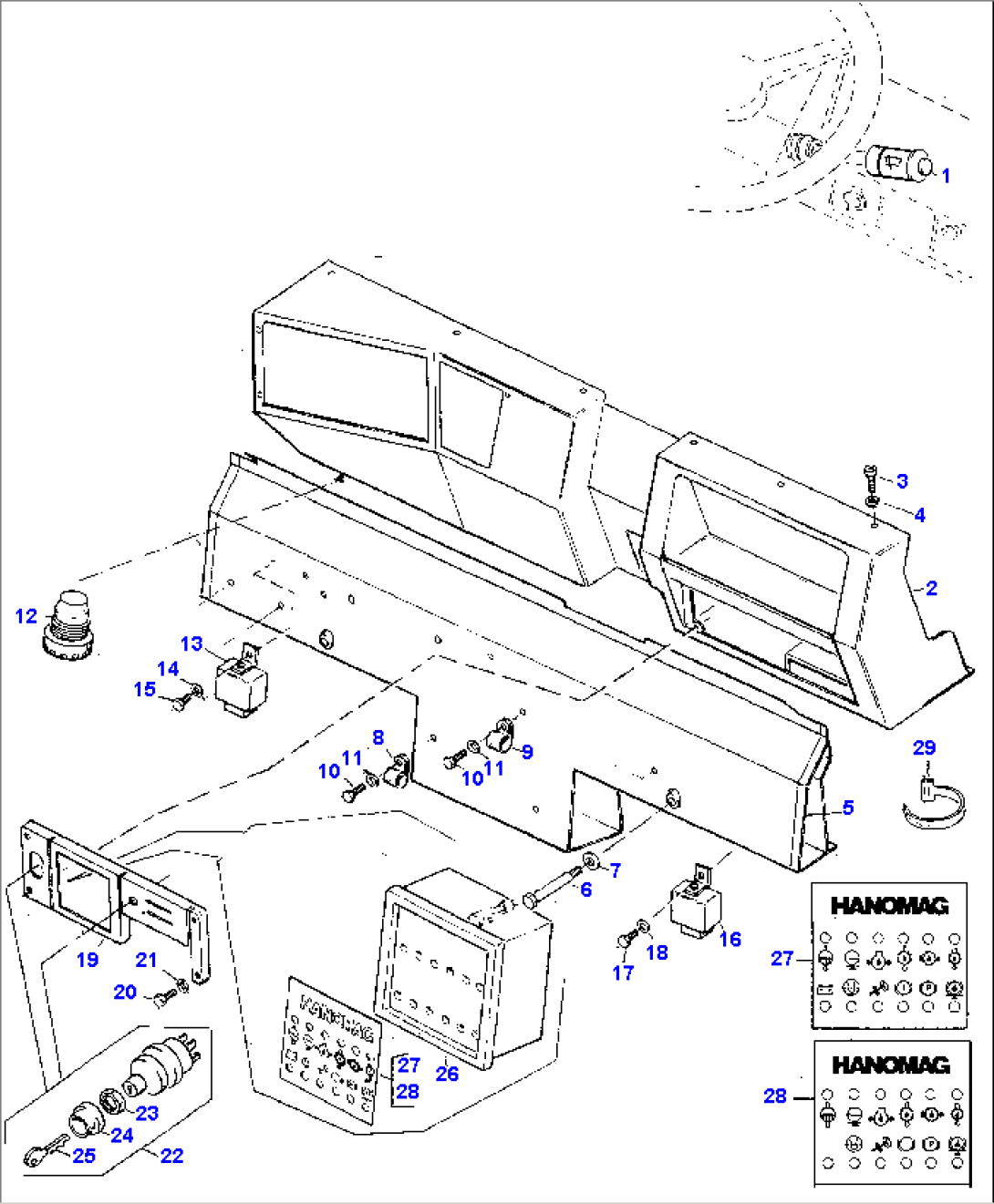 INSTRUMENT PANEL AND ATTACHING PARTS