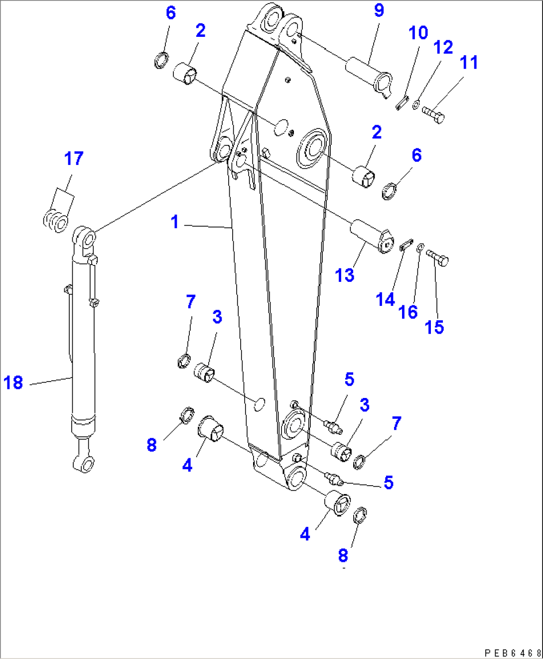 ARM (2.9M) (ARM AND BUCKET CYLINDER)