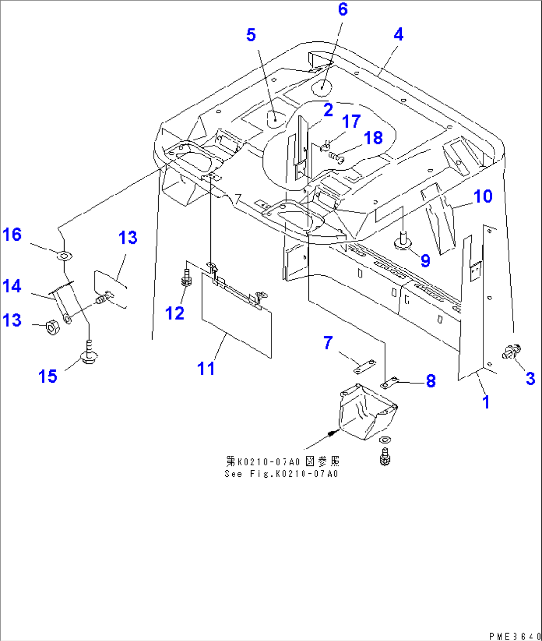 ROPS CAB (3/3) (ROOF)(#63001-64000)