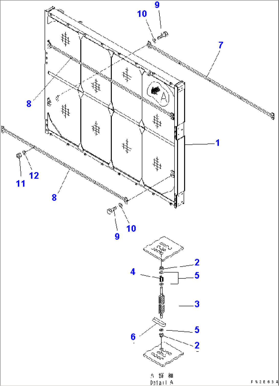 OIL COOLER (HYDRAULIC)(INNER PARTS)(#50002-)