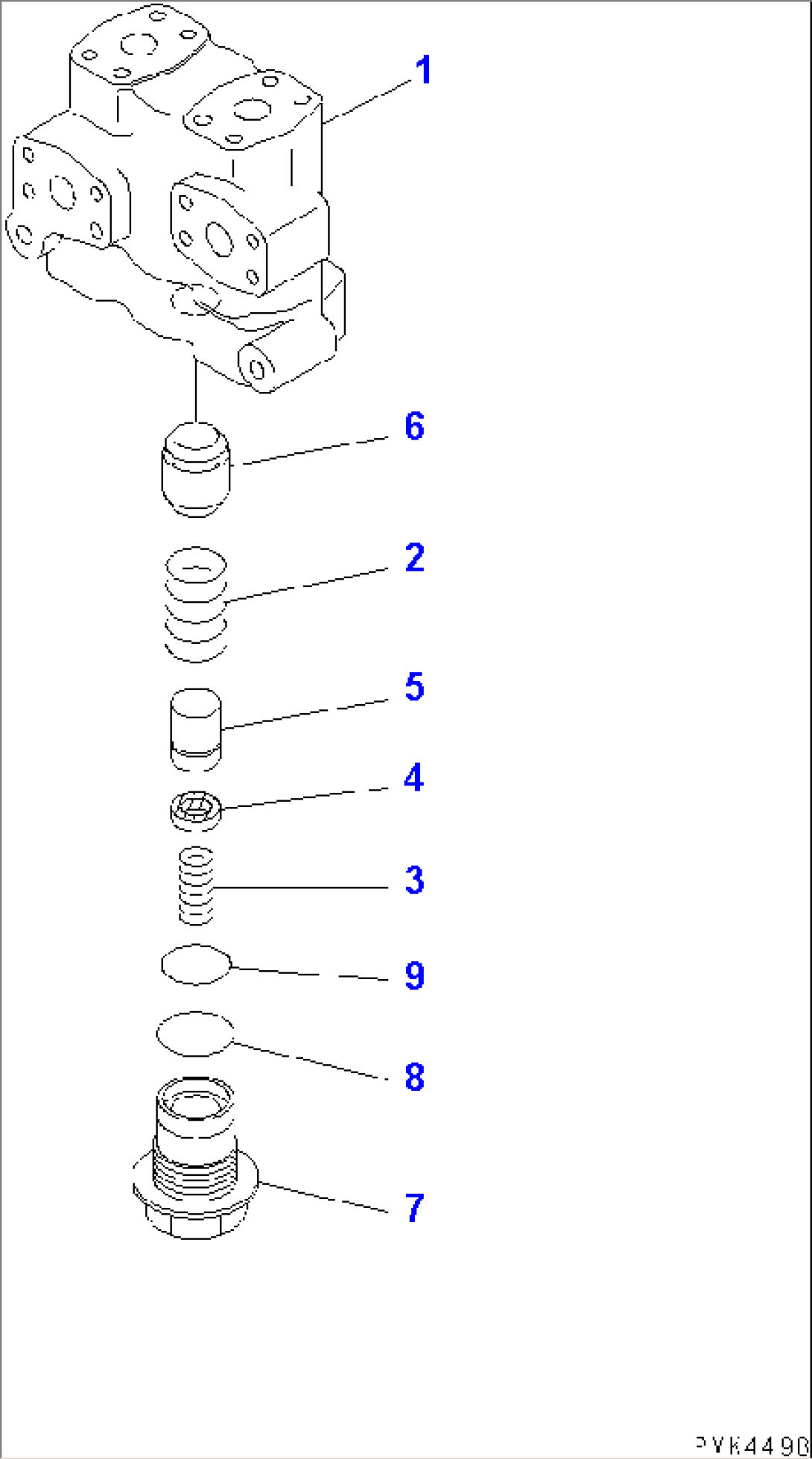 LIFT CYLINDER LINE (REGULATOR VALVE) (D60P)(#61359-)