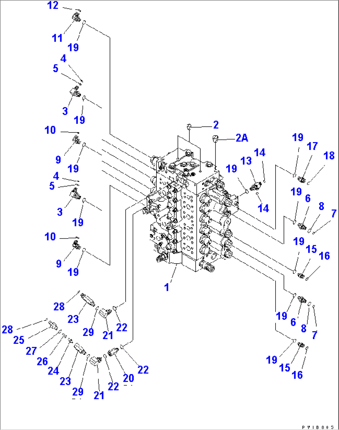 MAIN VALVE (CONNECTING PARTS) (1/2)