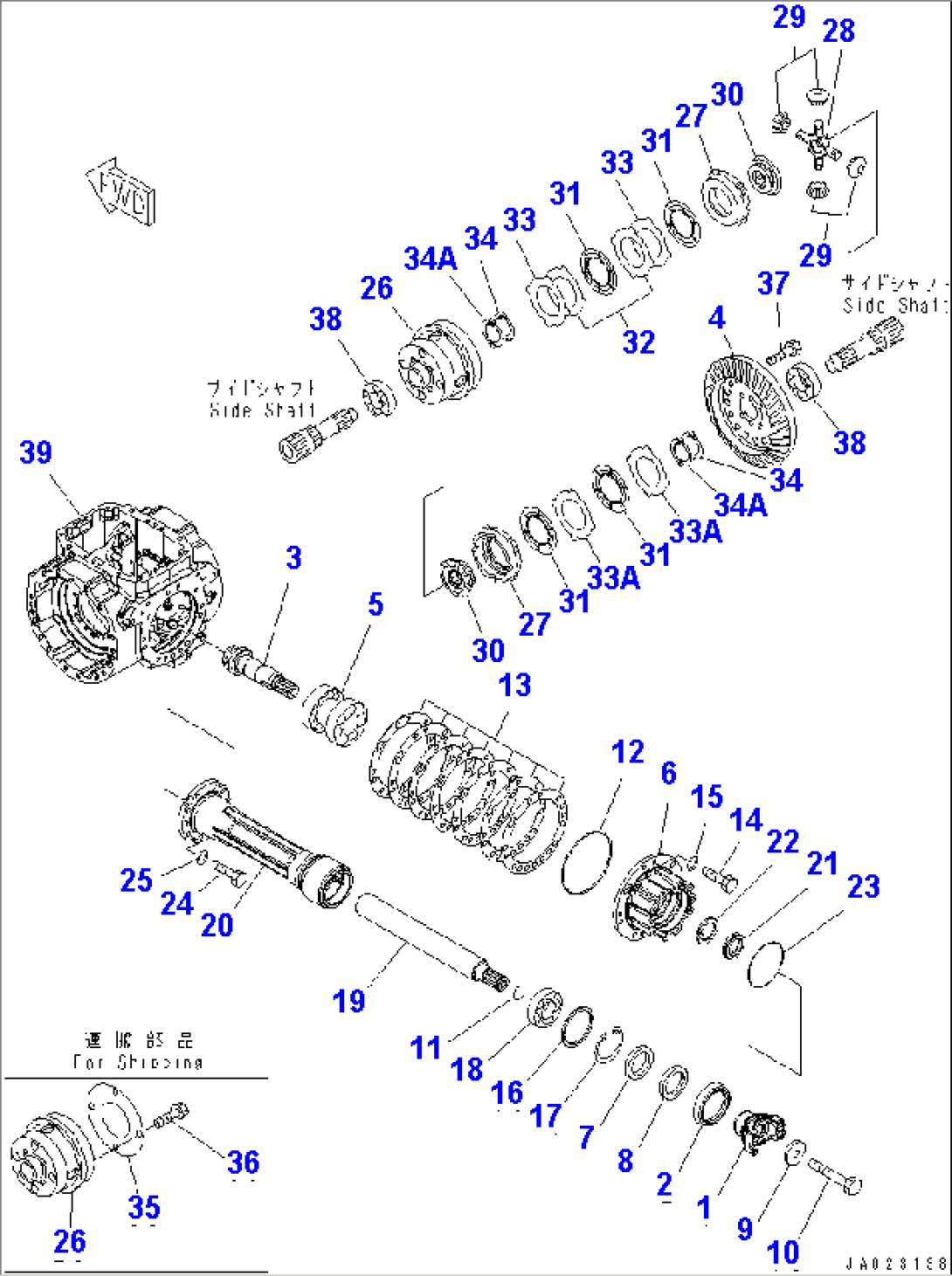 FRONT AXLE (DIFFERENTIAL) (PINION AND CAGE) (LSD)(#75816-77247)