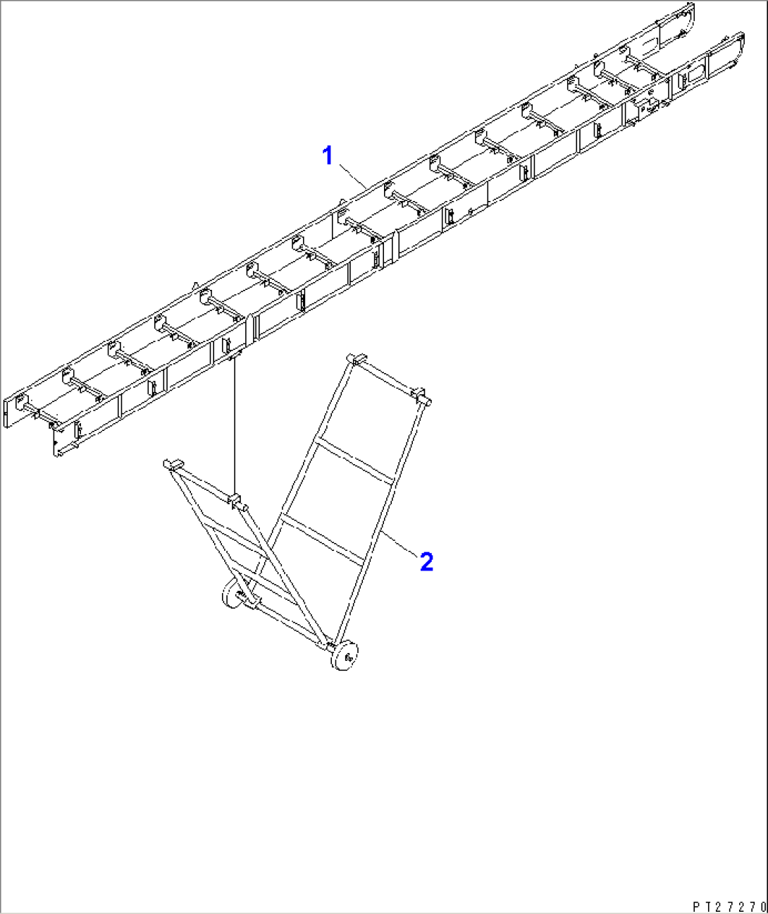 2ND CONVEYOR (CONVEYOR AND STAY) (600MM WIDTH) (WITH EMERGENCY SWITCH)(#1252-)