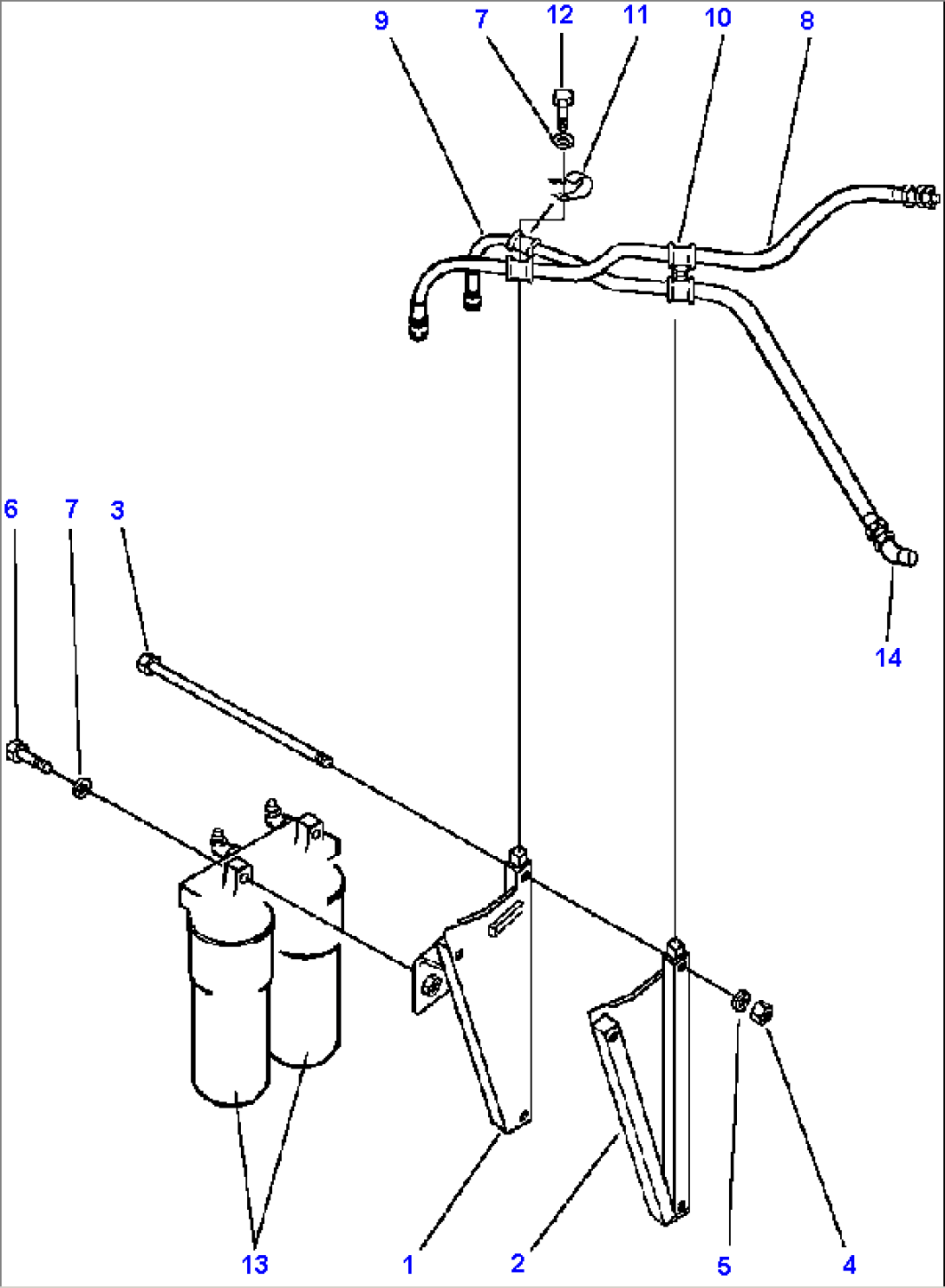 BYPASS FILTER MOUNT & PIPING