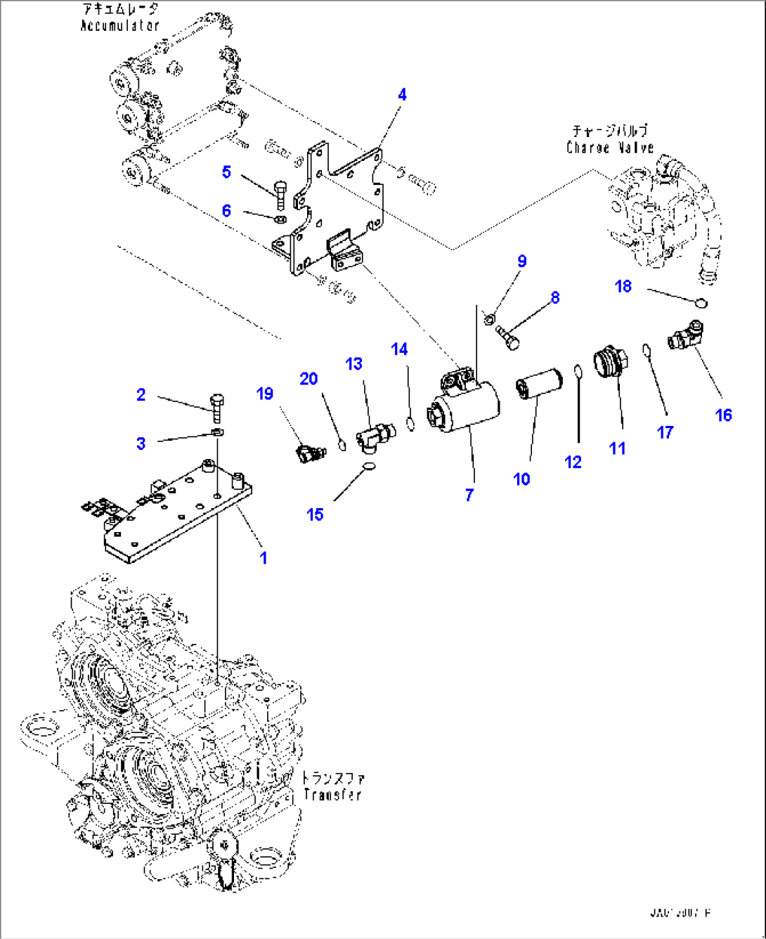Brake Control, Accumulator Mounting (#80001-)