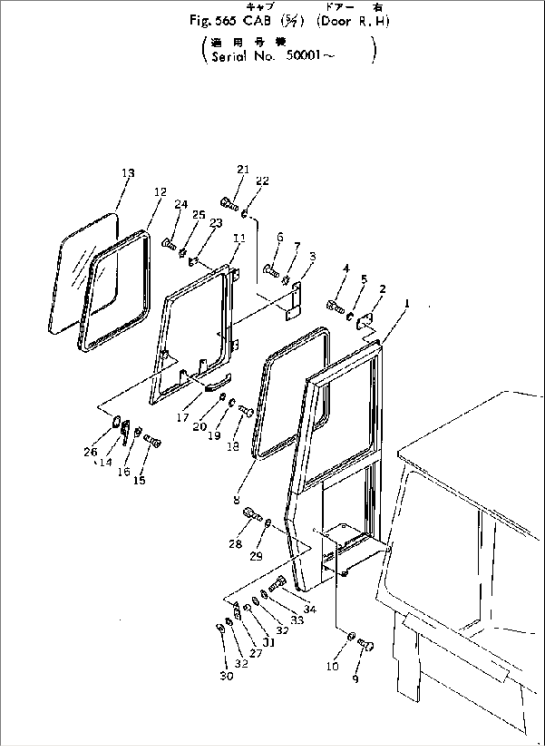 CAB (5/7) (DOOR R.H.)