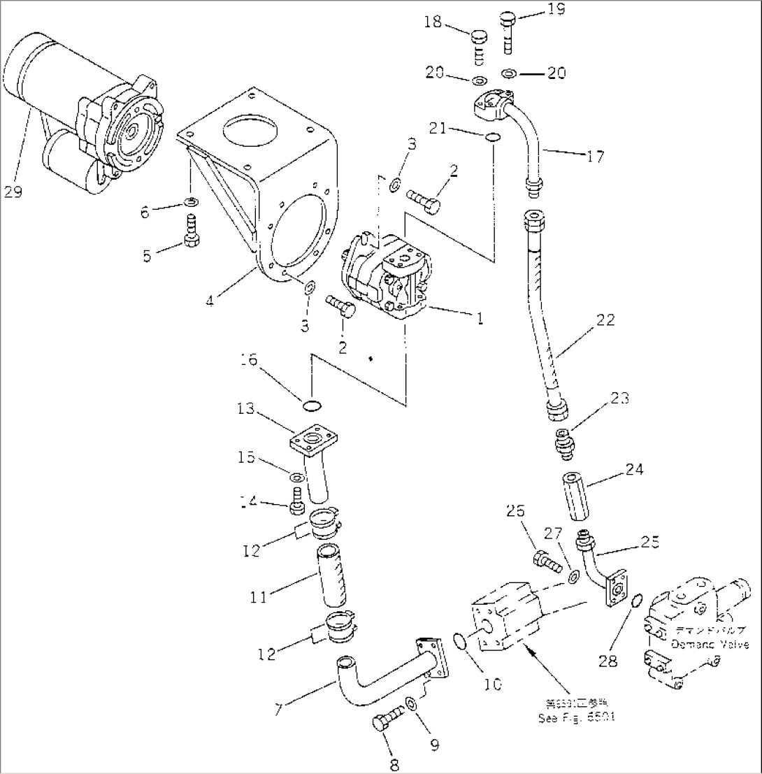 EMERGENCY STEERING PIPING (1/2)(#2441-)