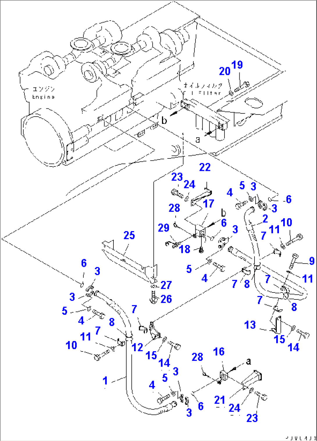 ENGINE (OIL FILTER AND PIPING)