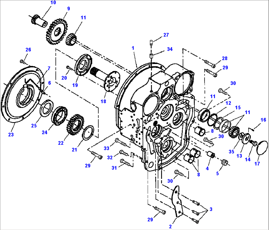 FIG. F5330-01A0A FRONT COVER - S/N 203507 THRU 203510 AND 203543 AND UP