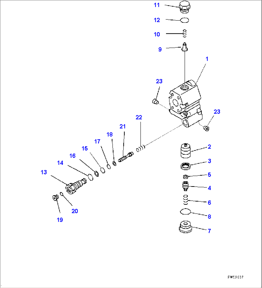 Arm Hydraulic Drift Prevention Valve, Inner Parts (#80001-)