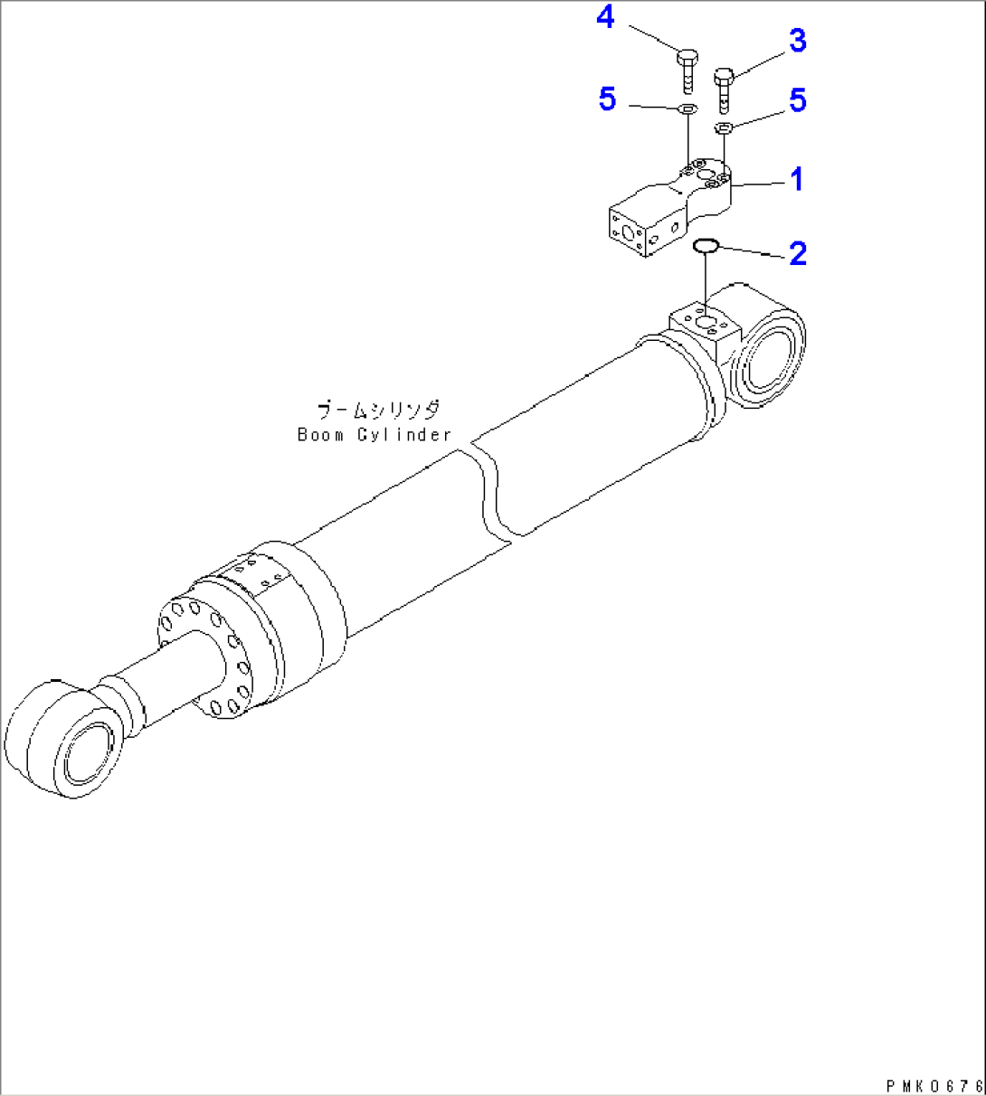 ATTACHMENT PIPING LINE (FOR BOOM CYLINDER SAFETY VALVE LINE) (SAFETY VALVE)