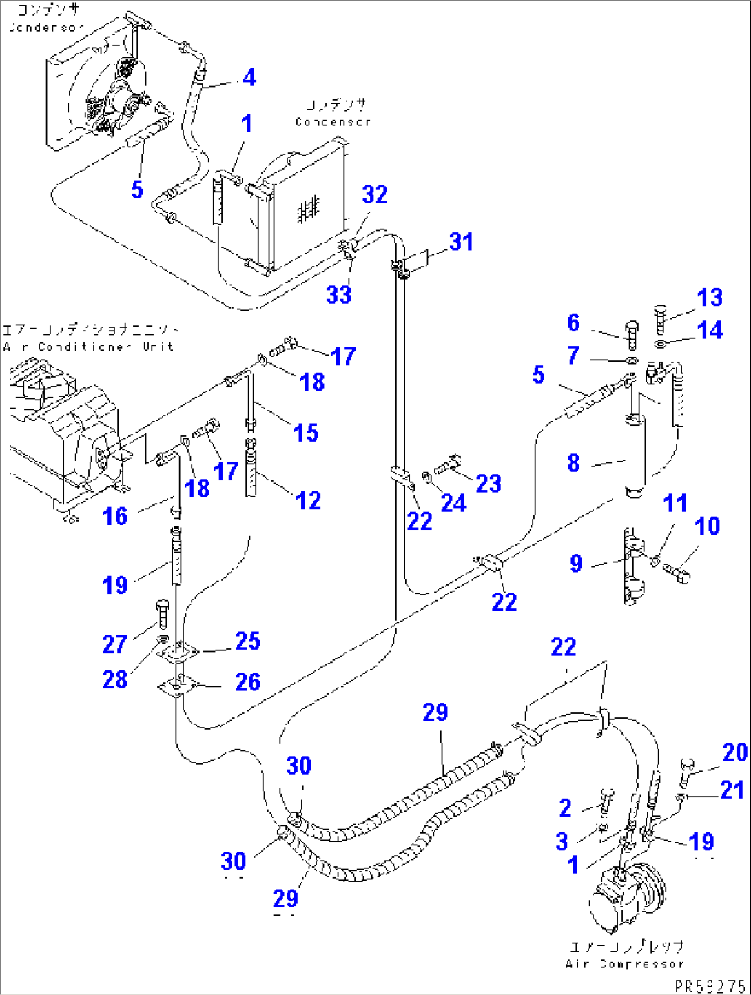 AIR CONDITIONER (4/9) (COOLER PIPING)(#1701-)