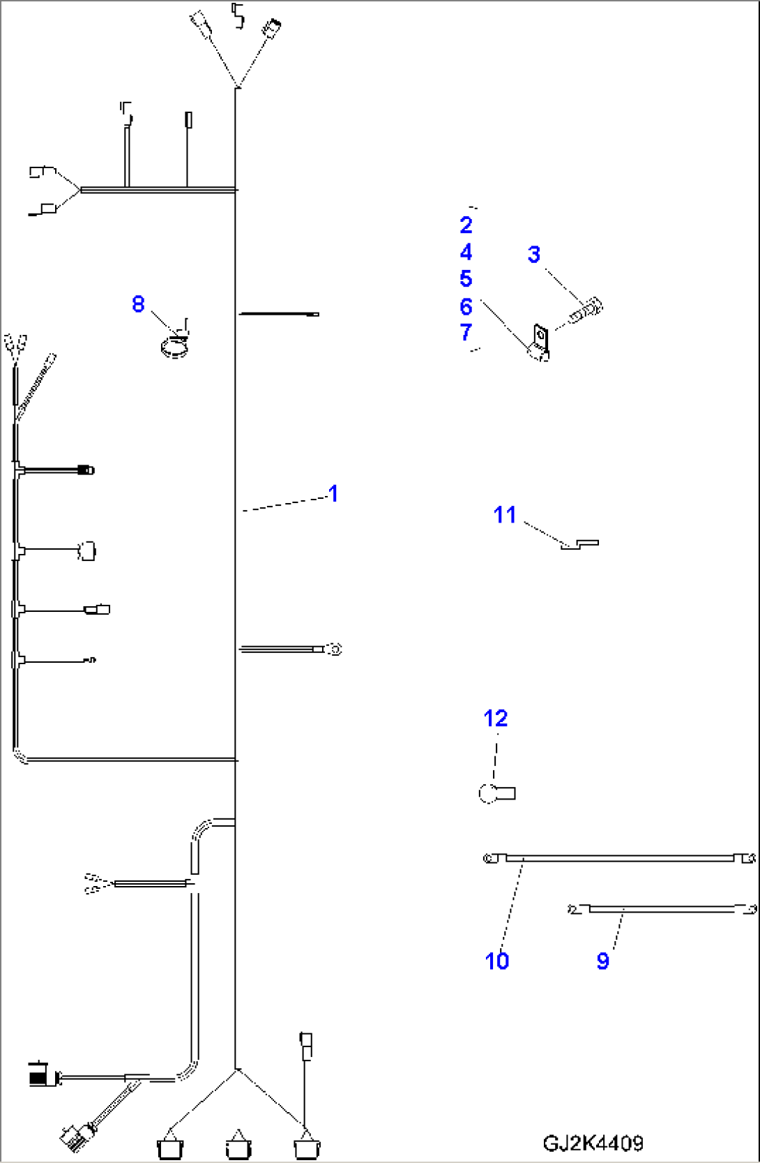 ELECTRIC SYSTEM, REAR FRAME