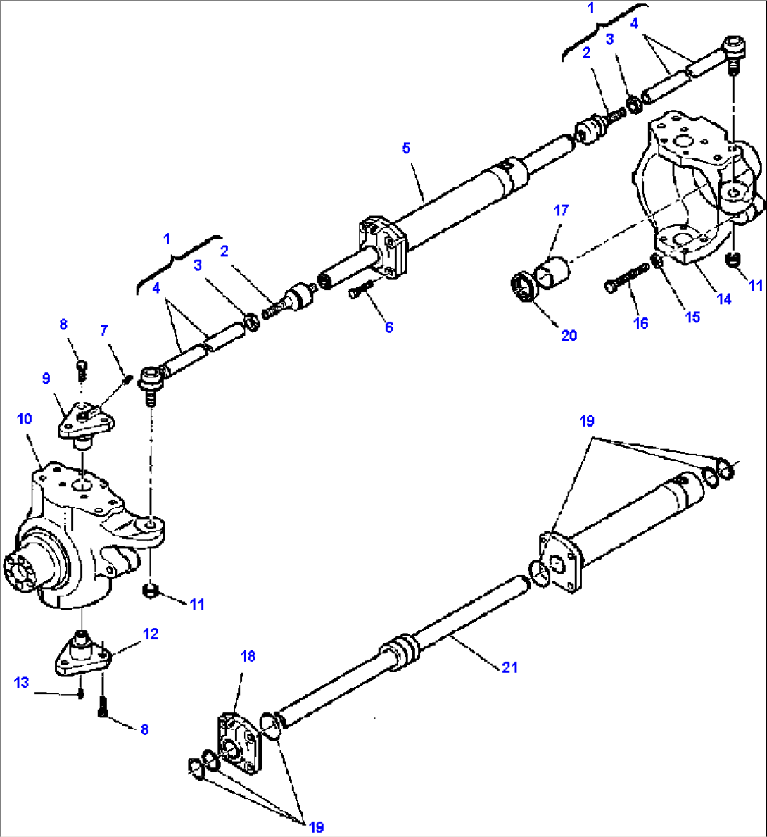 FIG. F3405-01A0 FRONT AXLE (4WD) - STEERING ARM