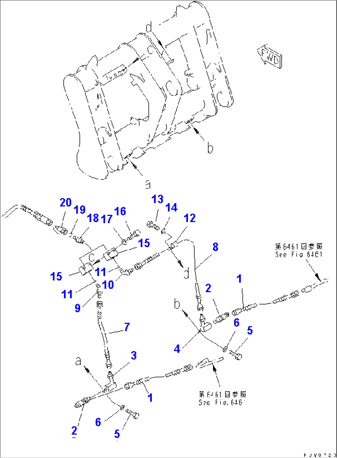 BOTH SIDE DUMP BUCKET (3/4) (DELIVERY PIPING)(#50001-)