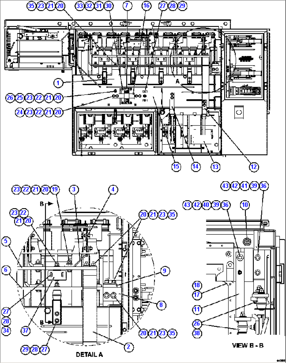 CONTROL CABINET - TOP VIEW 1/2 PC3476