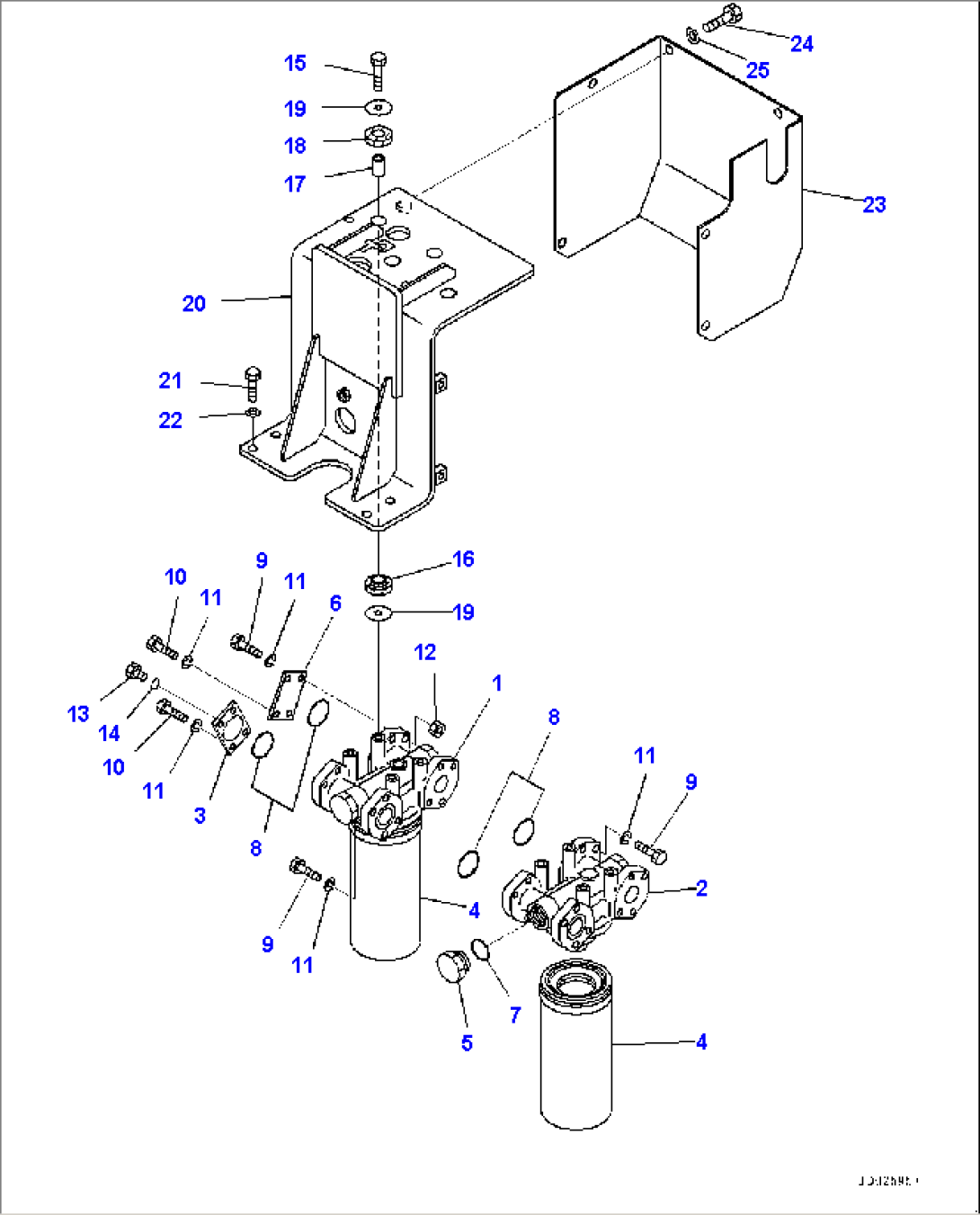 Transmission Oil Filter Piping and Sensor Wiring Harness, Transmission Oil Filter (#7079-)