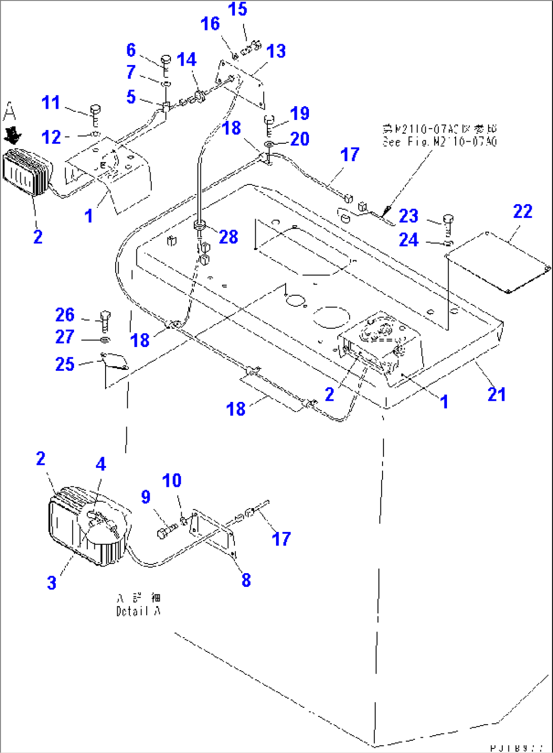 HEAD LAMP AND WIRING(#17692-)