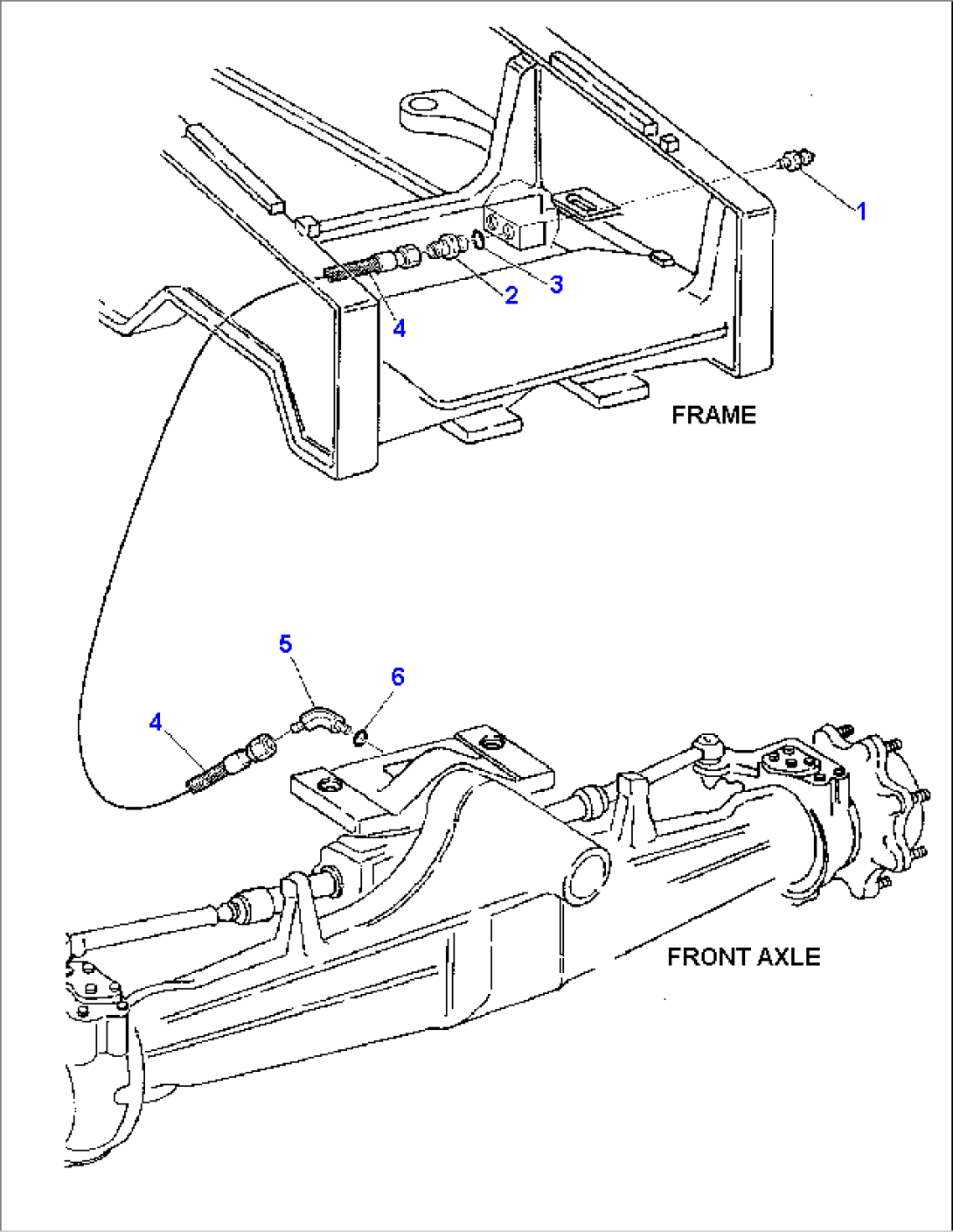 AXLE LUBRICATING PIPING