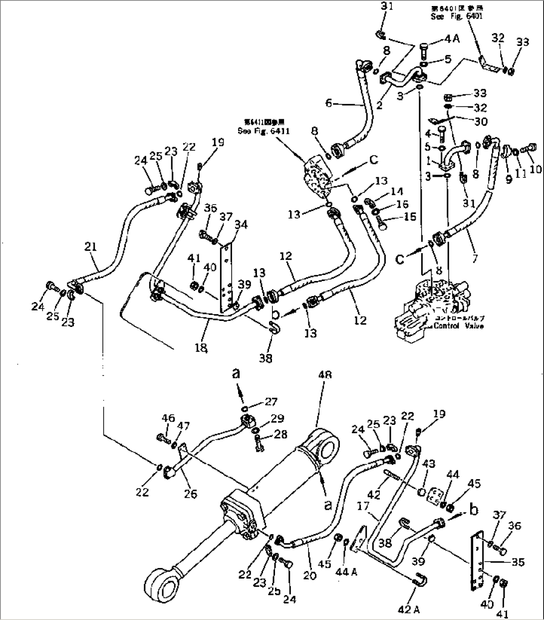 HYDRAULIC PIPING (DUMP CYLINDER LINE)(#10001-19999)