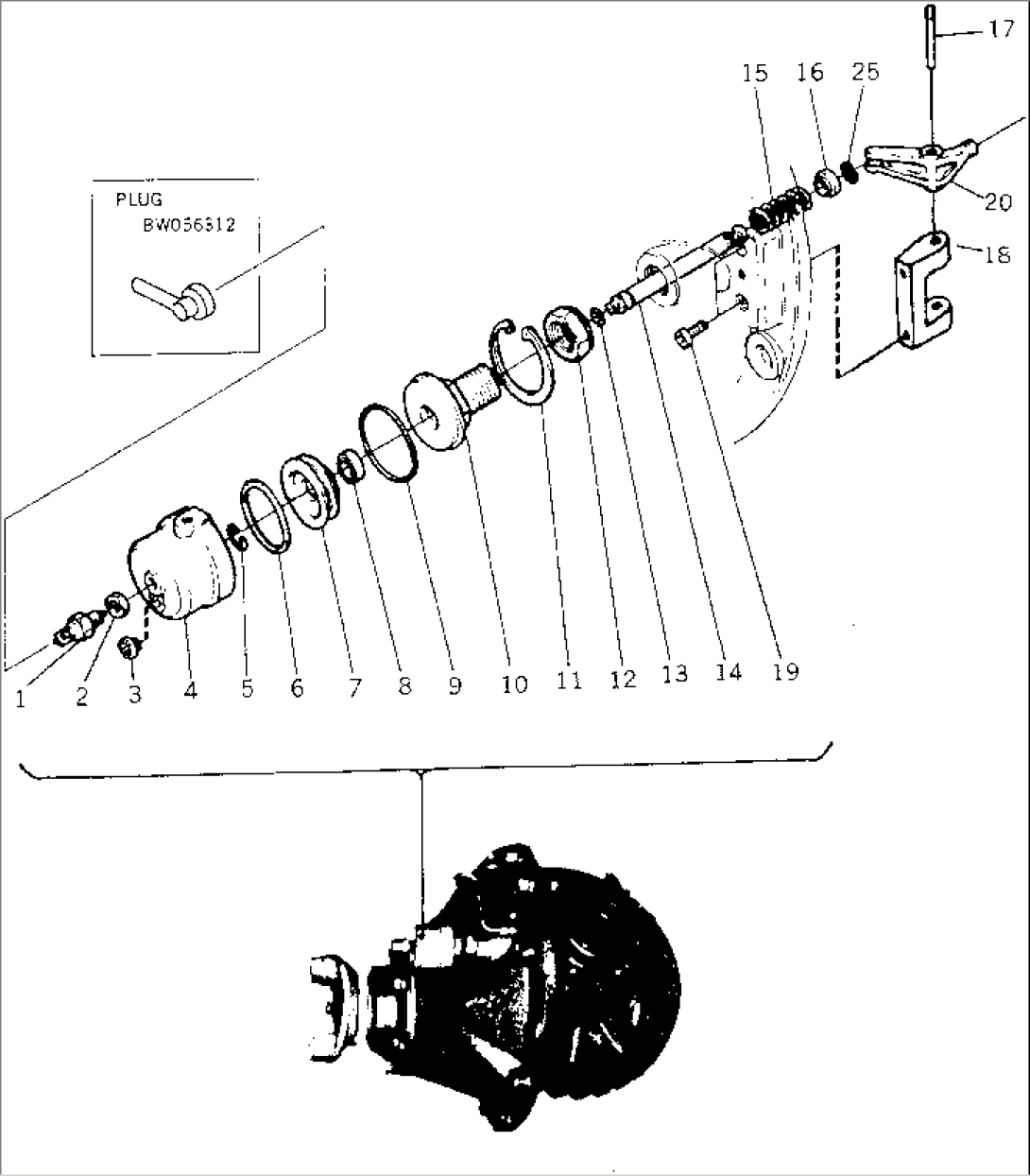 REAR DIFFERENTIAL CONTROL CYLINDER