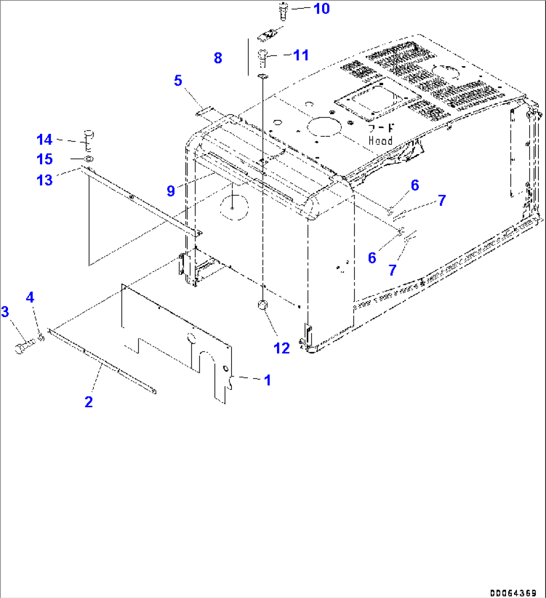 Engine Hood, Bulkhead (#75053-77975)