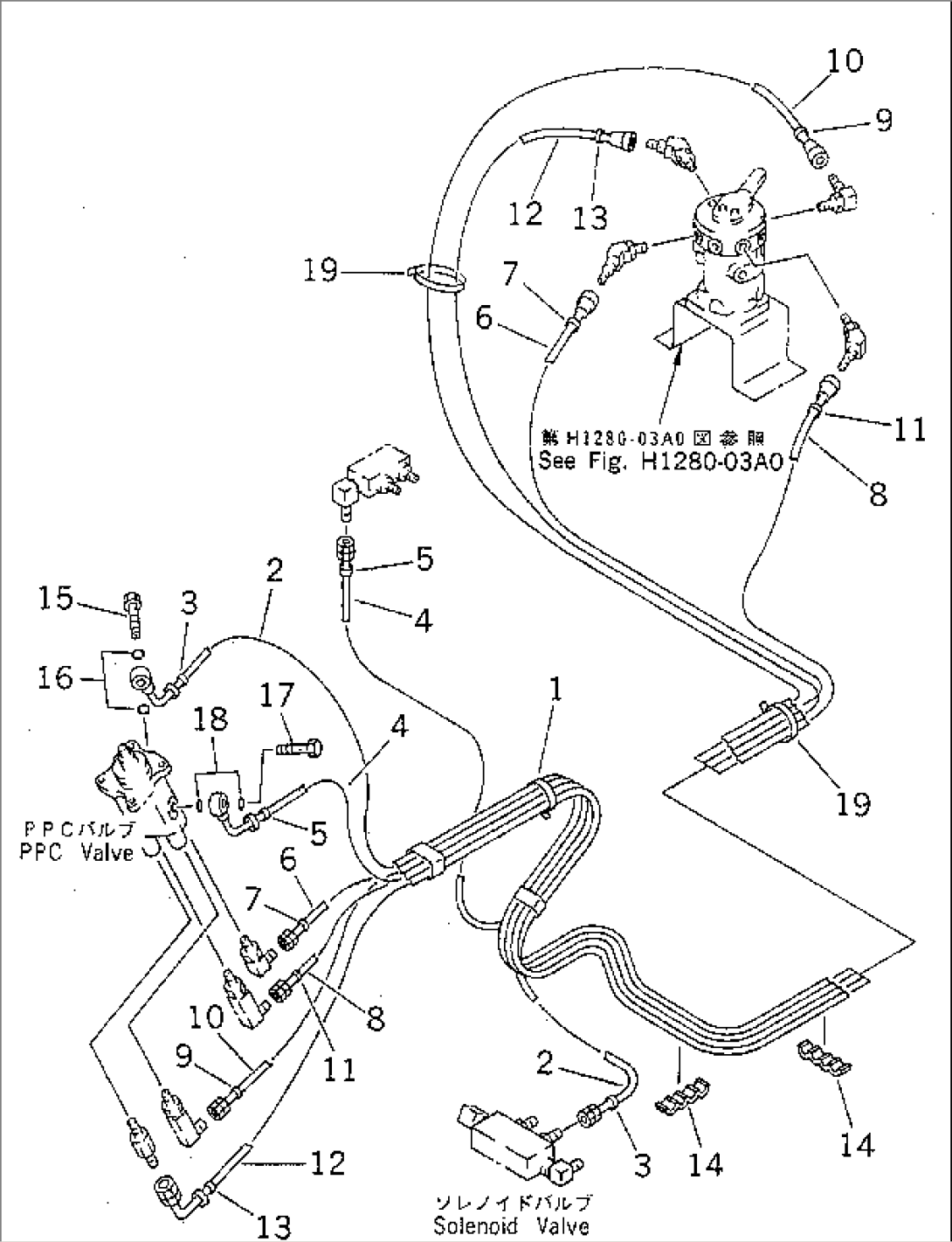 MULTI PATTERN VALVE (4WAY) (RIGHT PPC VALVE TO MULTI VALVE)(#C10001-)