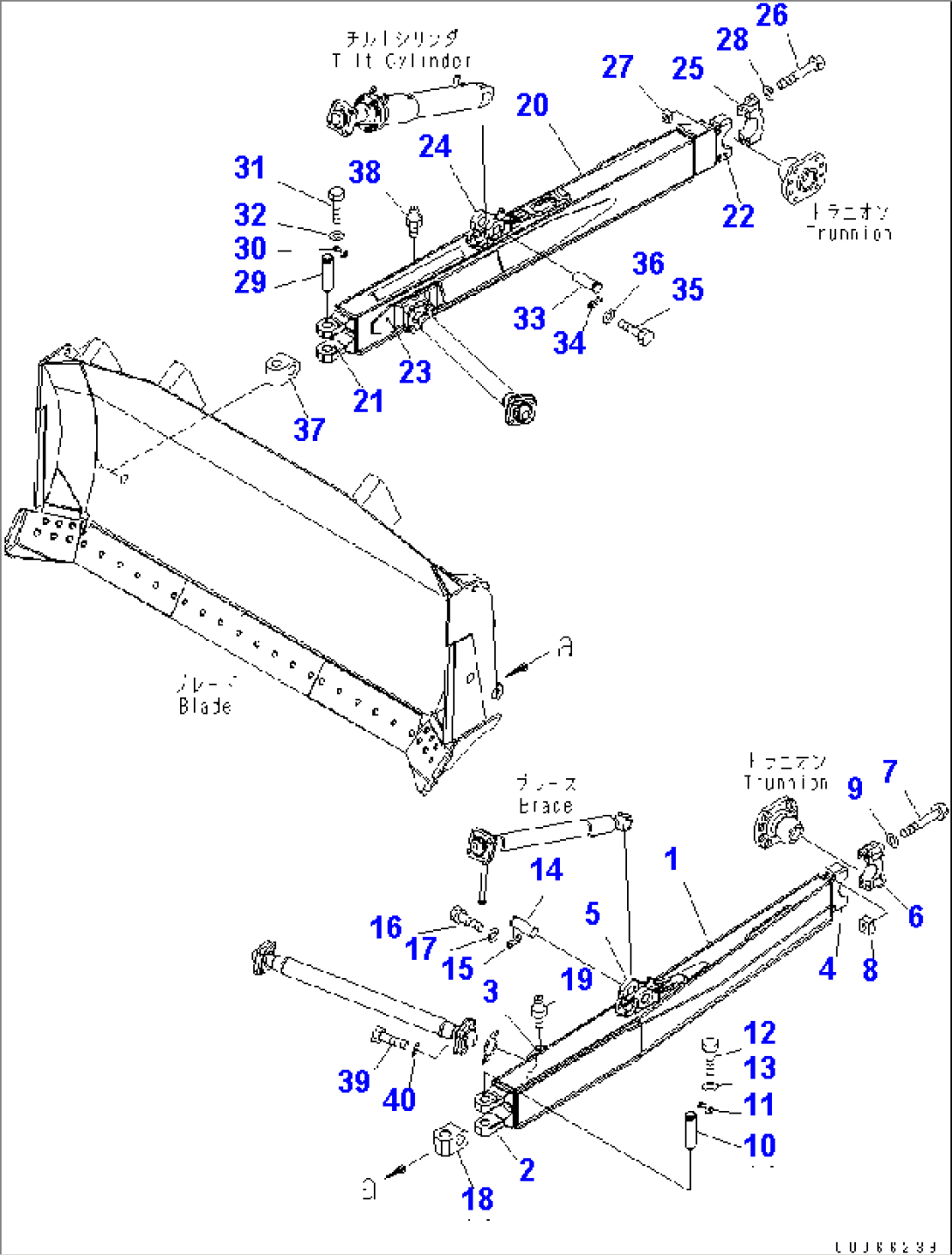 DOZER FRAME (REINFORCED TYPE)(#11001-)