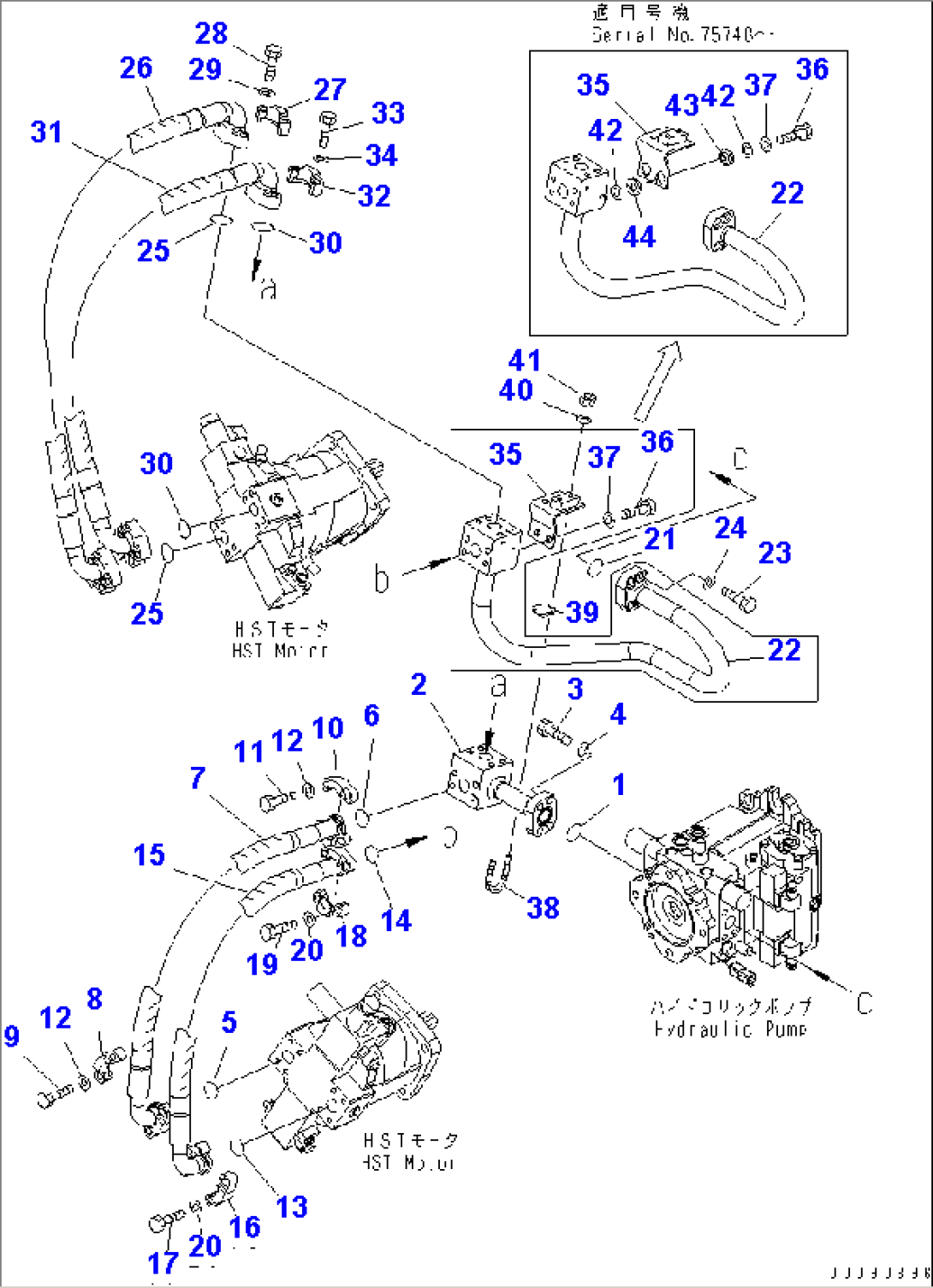 HST OIL LINE (MAIN LINE)(#75001-)