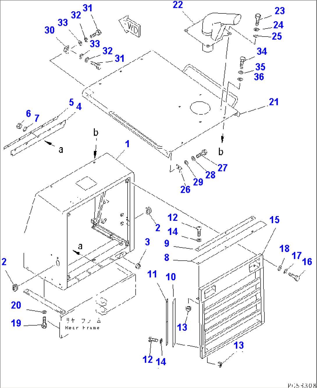 RADIATOR GUARD AND ENGINE HOOD (WITH FOLDING TYPE CANOPY)(#1502-1700)