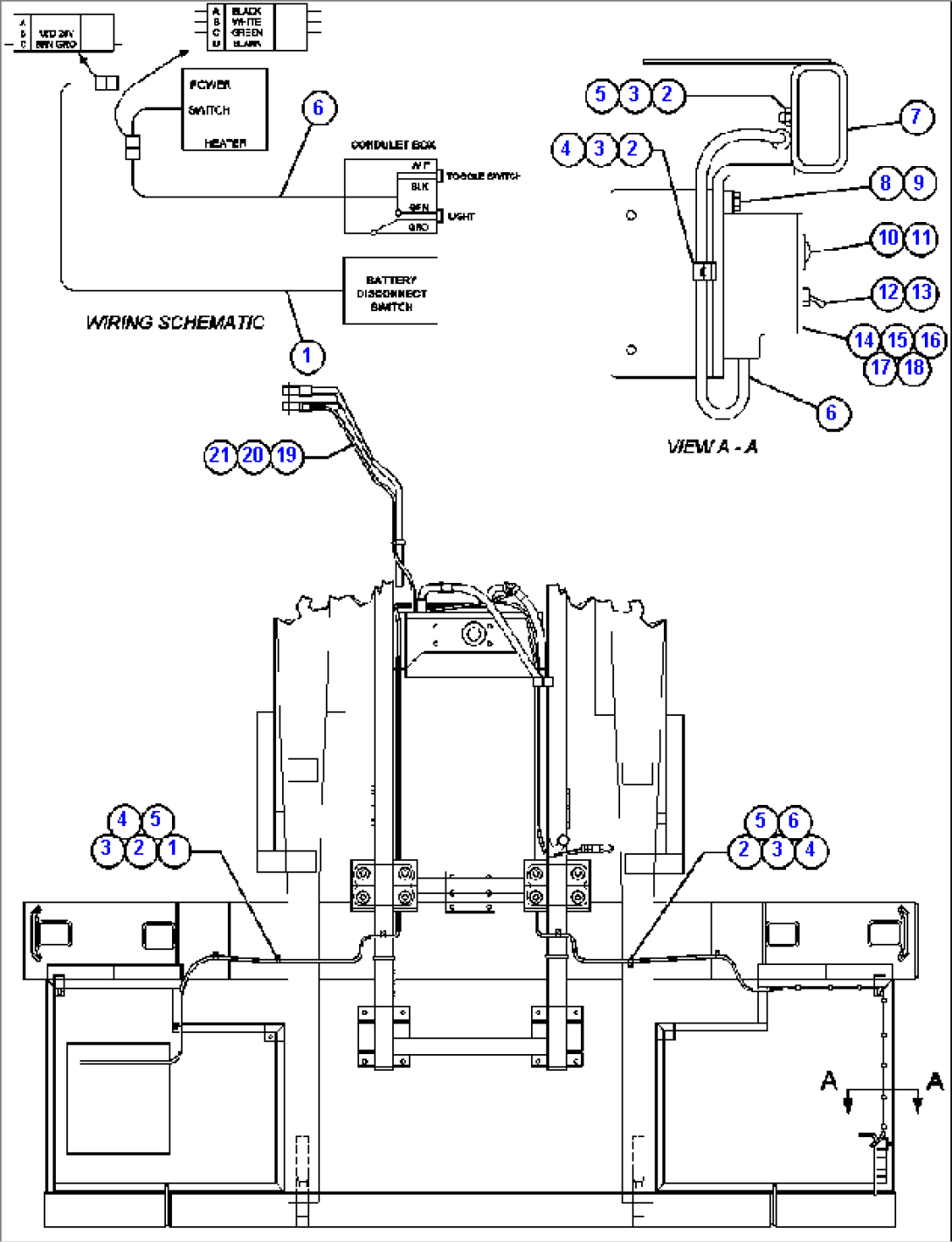 ENGINE COOLANT PREHEATER WIRING - MTU