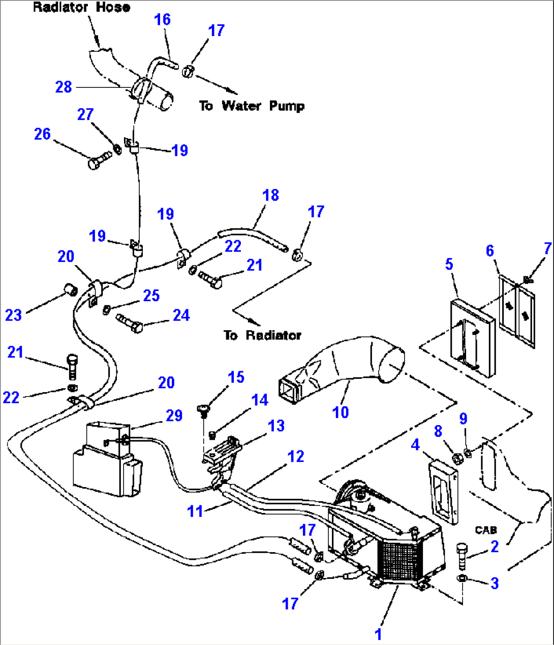 FIG NO. K0700-01A0 CAB HEATER LARGE CAPACITY