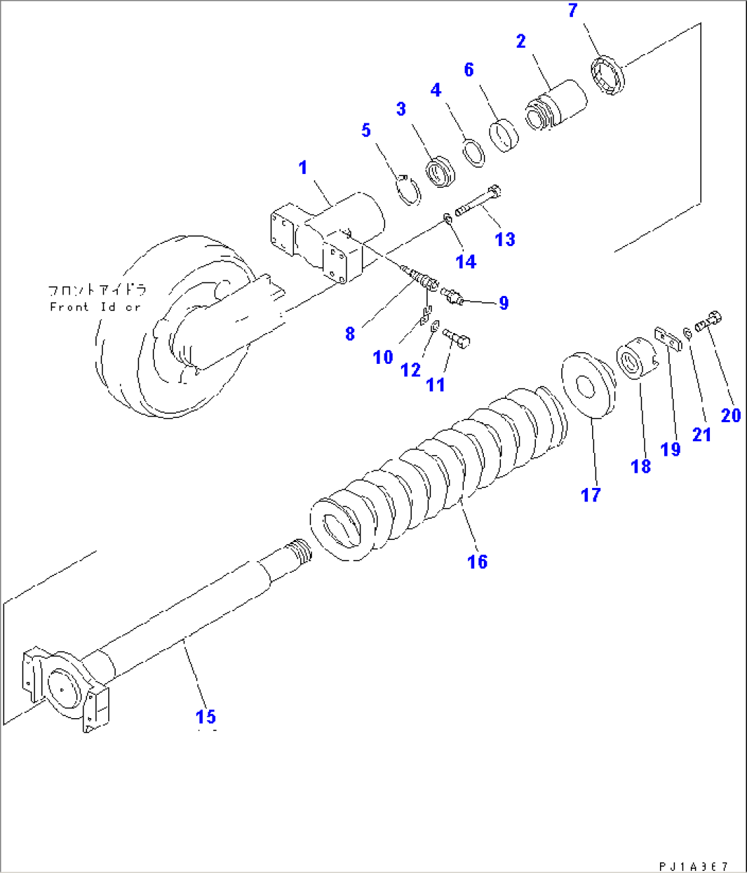 TRACK FRAME (IDLER CUSHION) (R.H.)(#10292-10999)