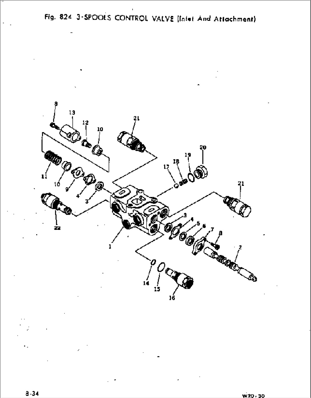 3-SPOOLS CONTROL VALVE (INLET AND ATTACHMENT)