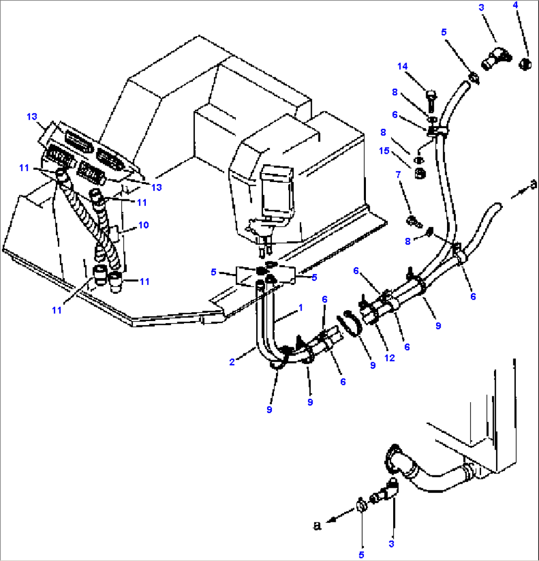 AIR CONDITIONER PIPING (ENGINE TO HEATER CORE)