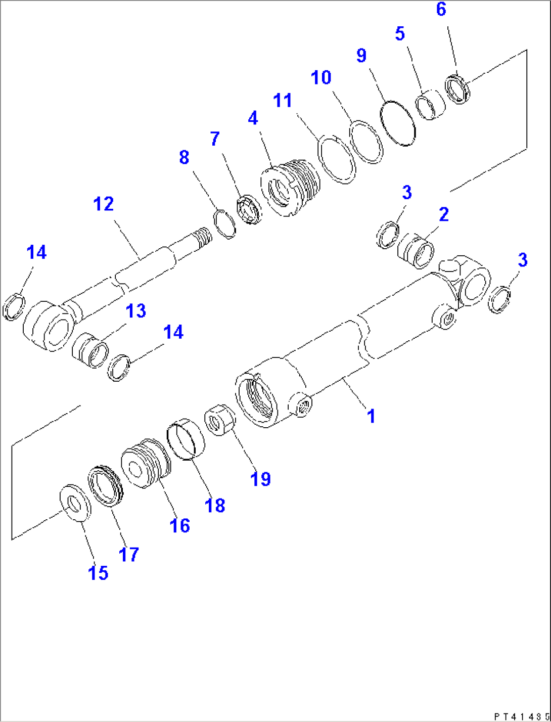 SIDE SHIFT CYLINDER (FOR S.P.A.P.) (WITH HYDRAULIC MULTI COUPLER)