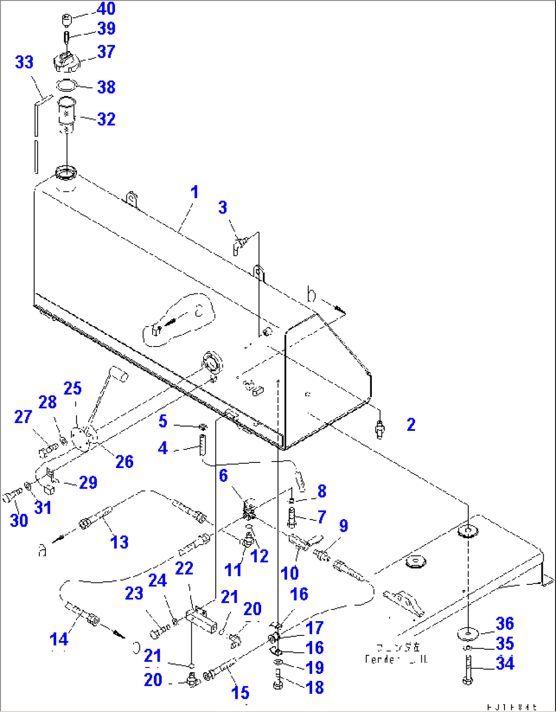 FUEL TANK (WITHOUT QUICK CHARGE) (COLD WEATHER (B) SPEC.)(#25001-30000)