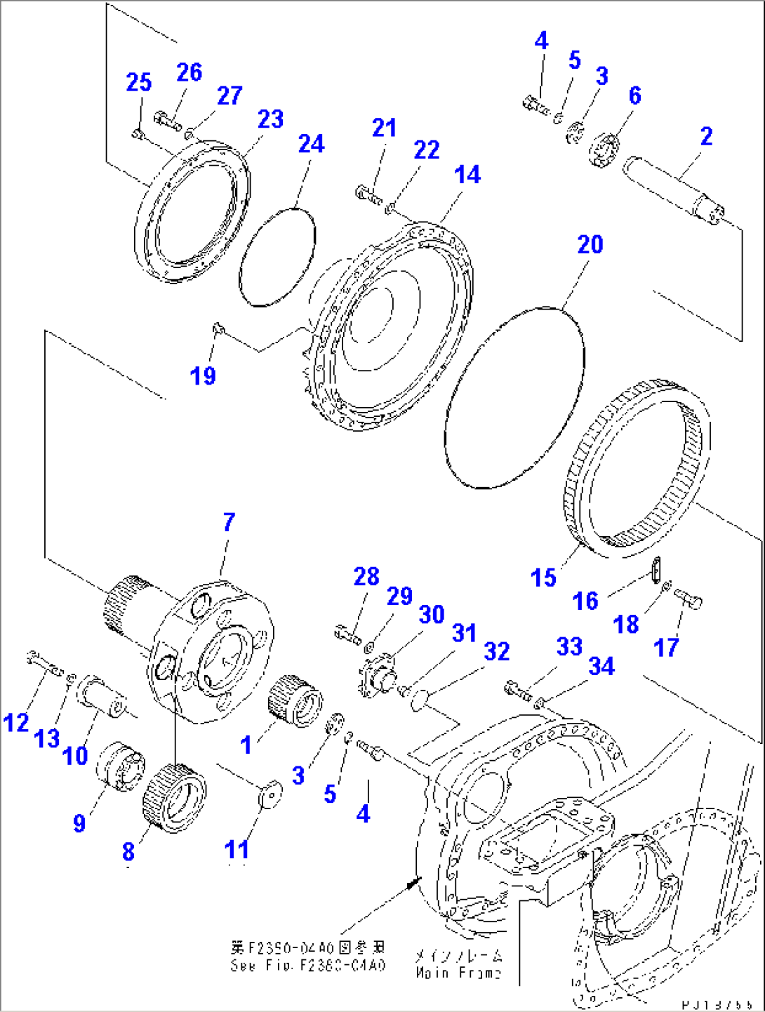 FINAL DRIVE¤ R.H. (GEAR AND CARRIER)