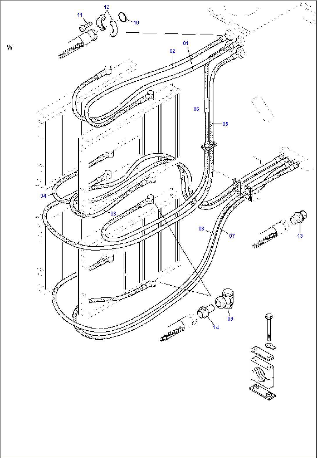 Oil Cooler - Hoses Assy.