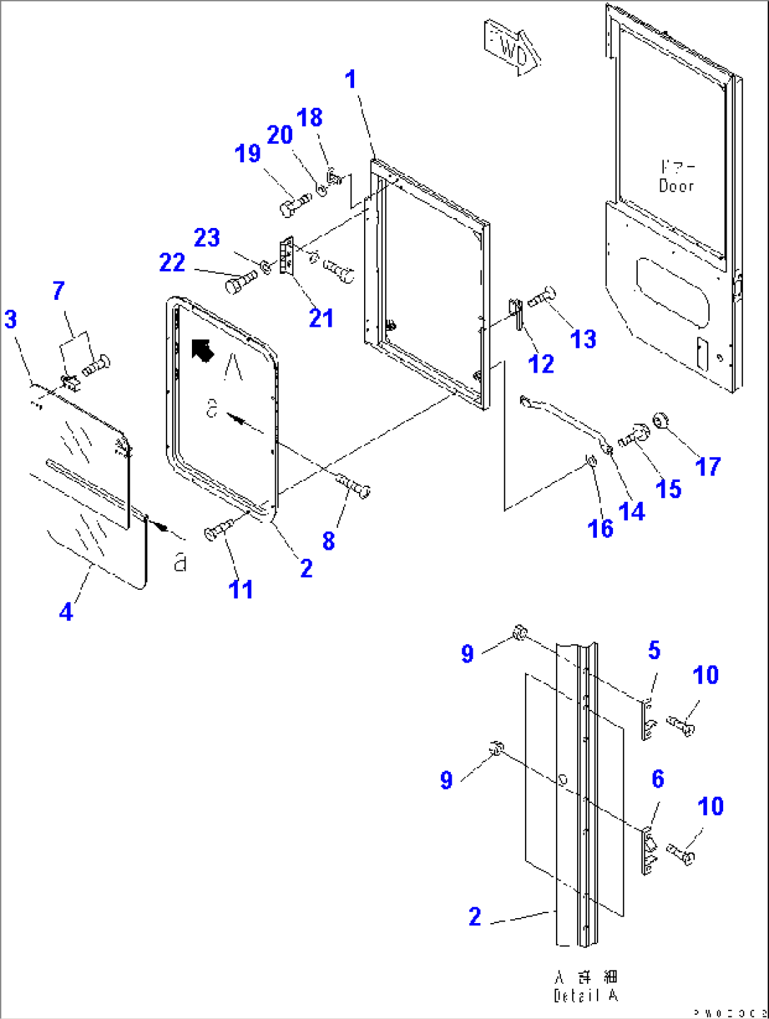 2-PERSONS CAB (DOOR¤ R.H.¤ WINDOW)