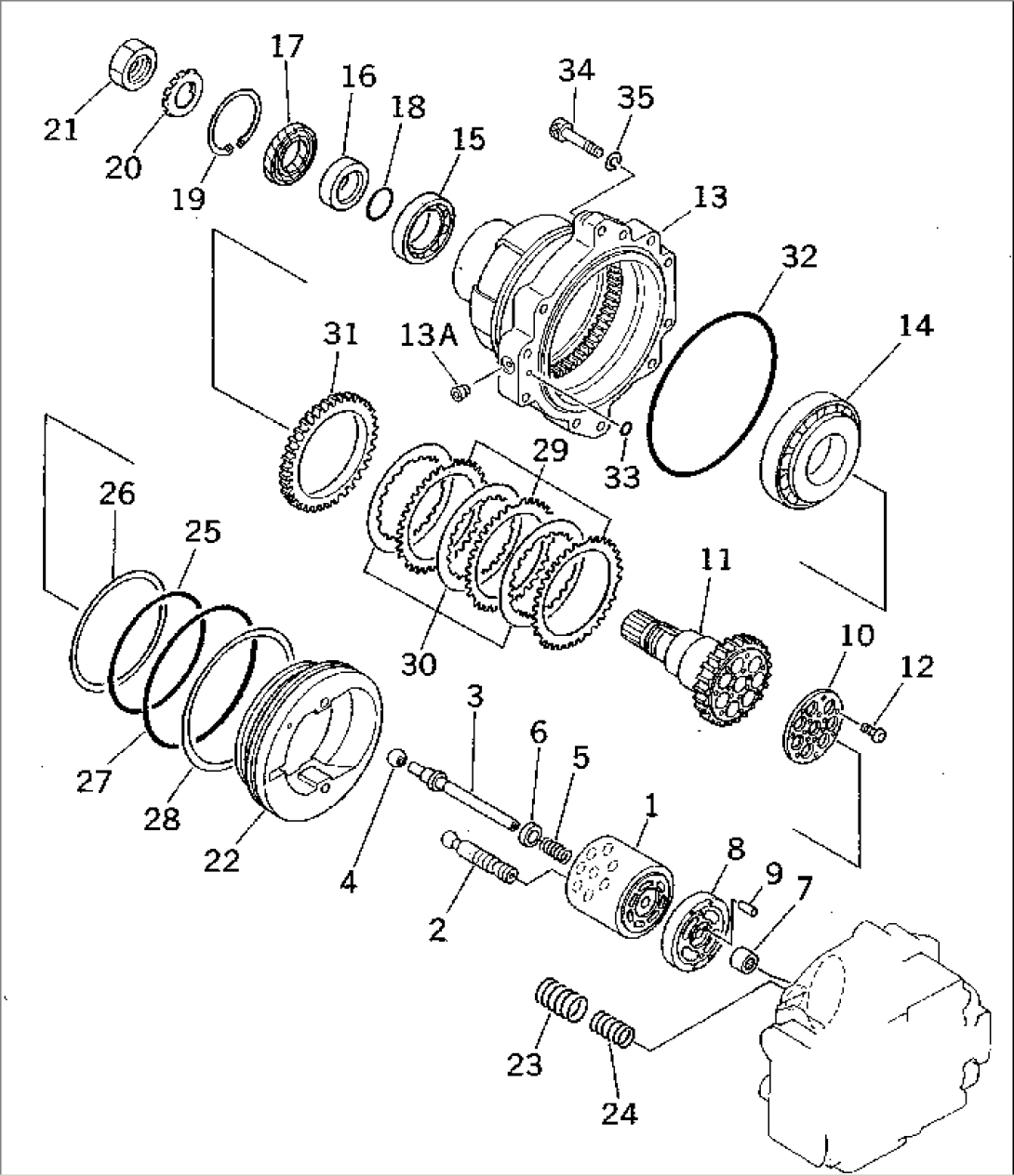 TRAVEL MOTOR (1/2)(#1002-1010)
