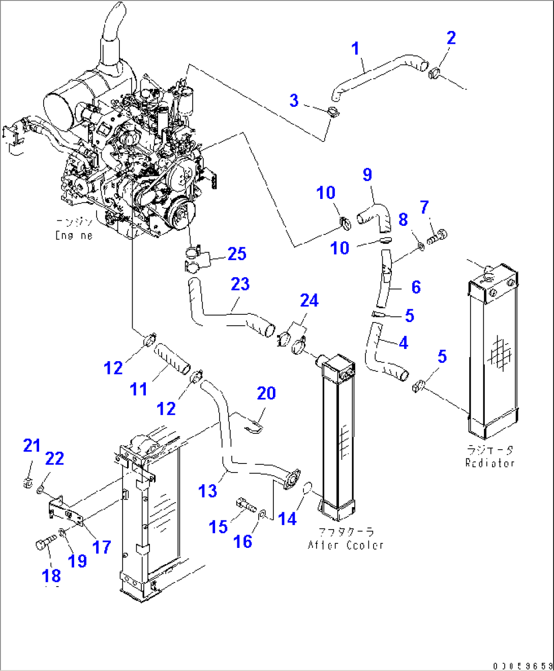 COOLING (RADIATOR AND AFTER COOLER PIPING)(#20001-)