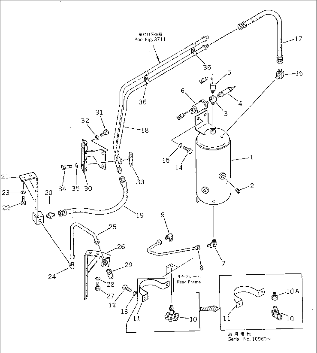 AIR PIPING (WET TANK TO DRY TANK)(#10001-10943)
