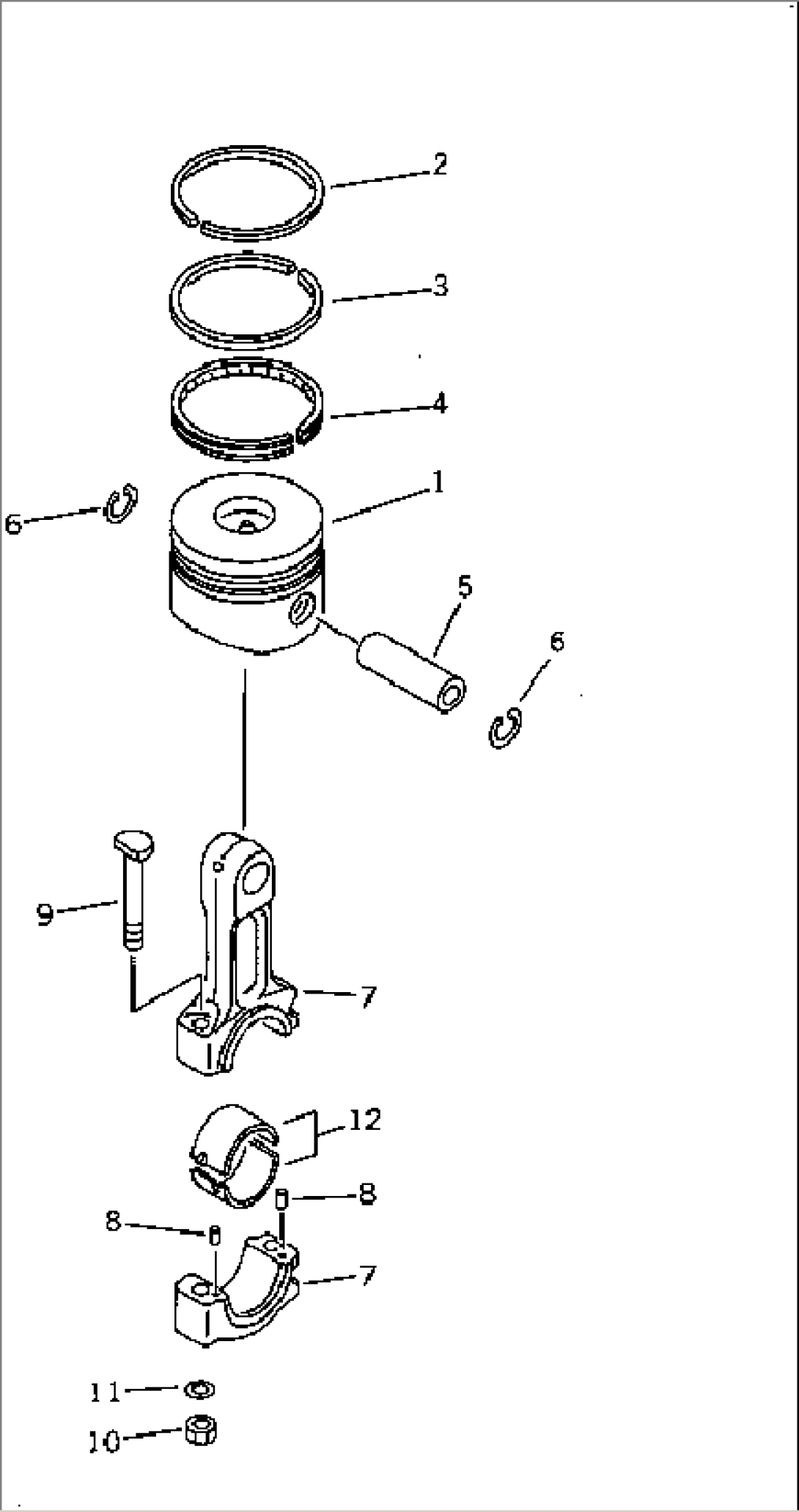 PISTON AND CONNECTING ROD(#20101-)