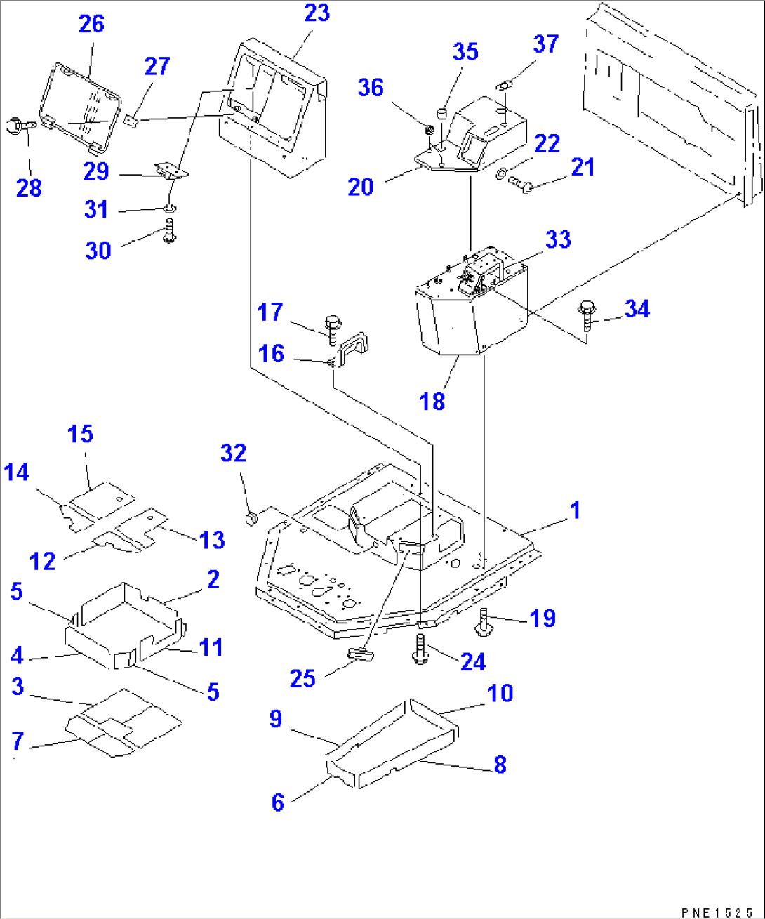 CONSOLE BOX (WITHOUT AIR CONDITIONER 1/2) (FOR JOY STICK STEERING)
